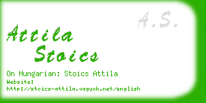 attila stoics business card